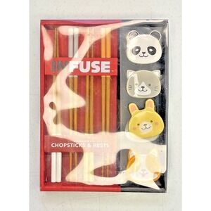 Chopsticks & Rests for 4 Playful pals - Never Used